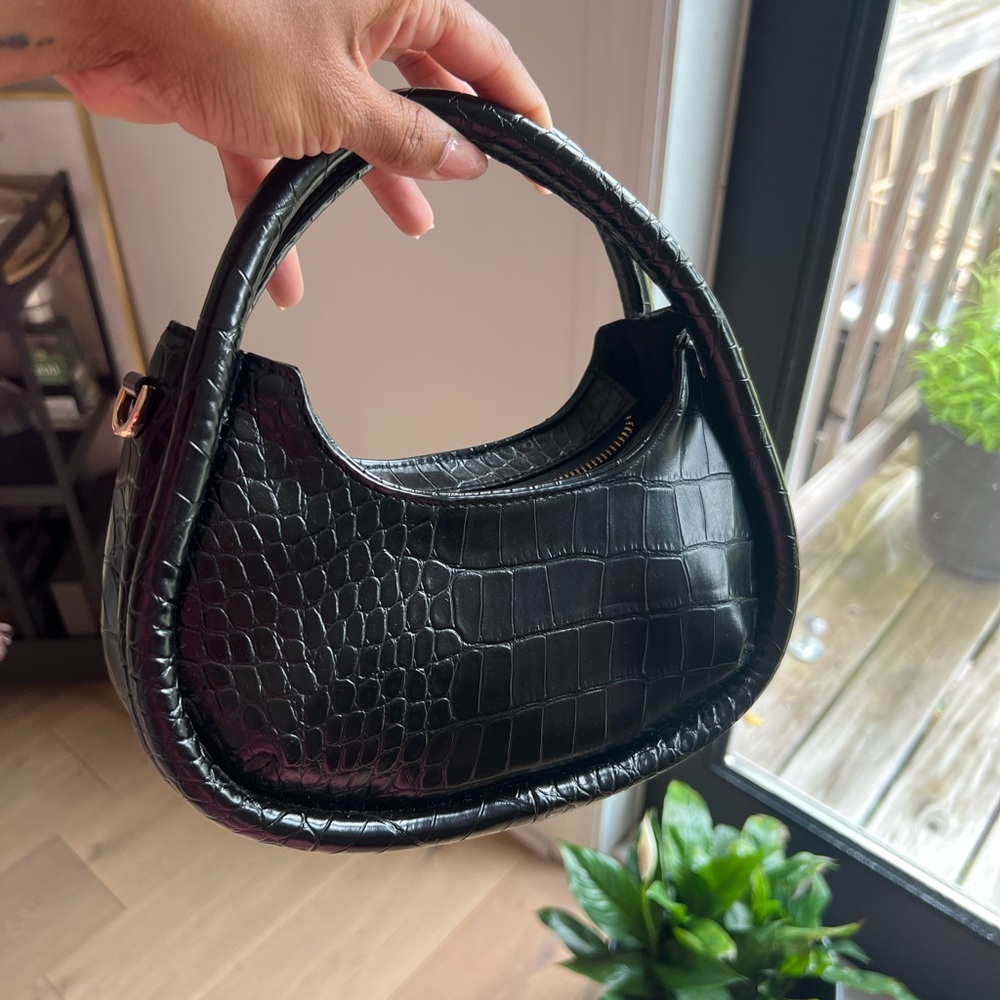 A New Day Black Textured Shoulder Bag